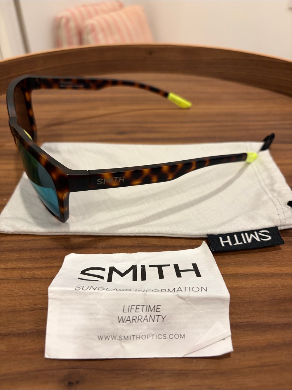 SMITH Founder Matte Tortoise Neon A84 Sunglasses. - Picture 2 of 5